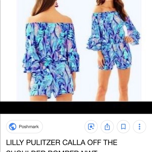 Lilly Pulitzer Calla Romper sz small - Picture 2 of 4